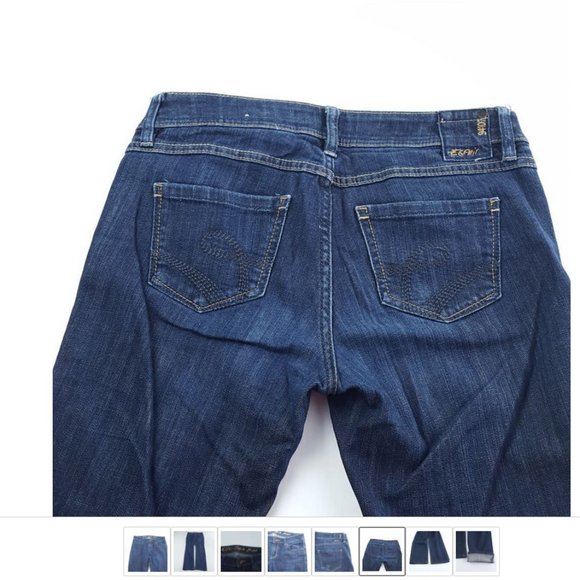 Esprit 94107 Denim Pants Skinny Leg Low Rise Blue Women sz 28|32 - Picture 7 of 9